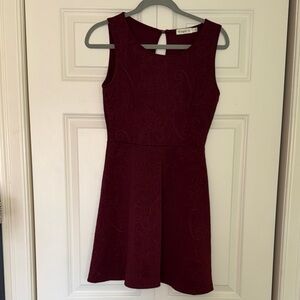 Ginger G Women's Sleeveless Textured Skater Dress, Size S